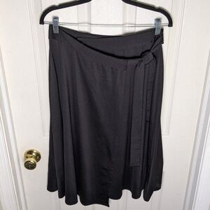 Jonathan Martin Black Wrap Skirt XL | Classic Career Minimalist Midi Skirt Y2k